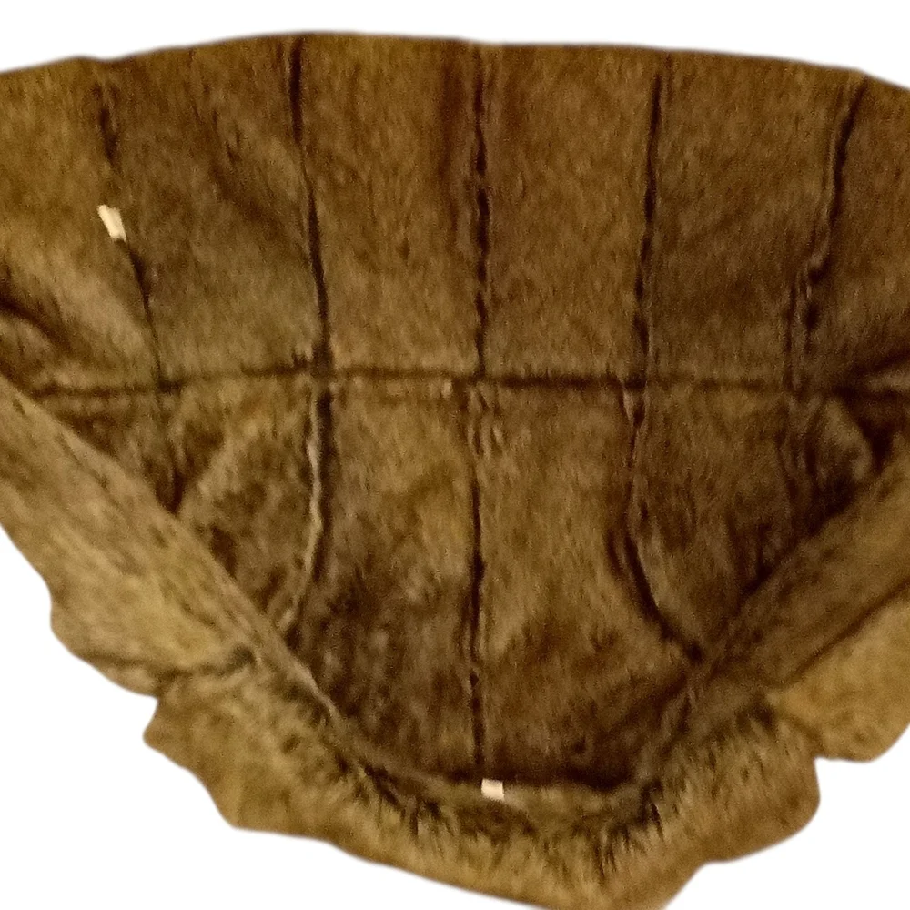 Fever -Vintage Faux Fur, Full Vest Polyester Suede, Size L Tan, 1 Button Closure - Picture 11 of 16